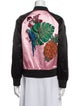 Valentino Silk Floral Print Bomber Jacket