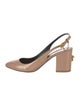 Valentino Rockstud Accents Patent Leather Slingback Pumps