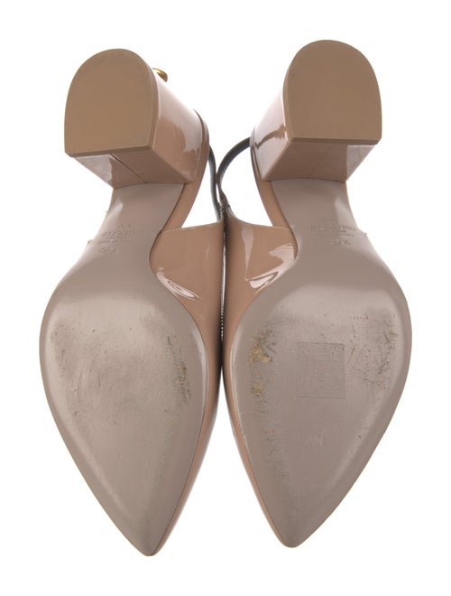 Valentino Rockstud Accents Patent Leather Slingback Pumps