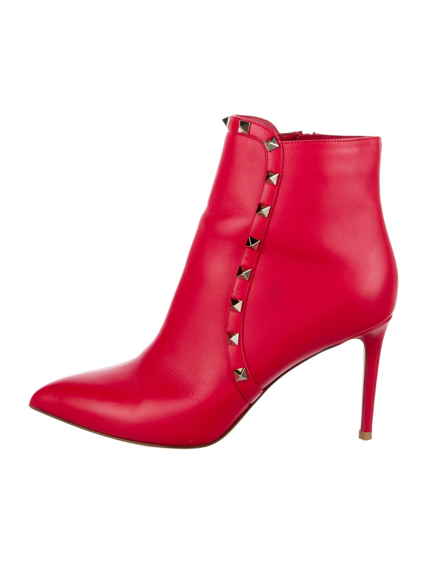 Valentino Rockstud Accents Leather Boots