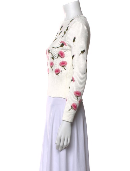 Valentino Floral Print Crew Neck Sweater