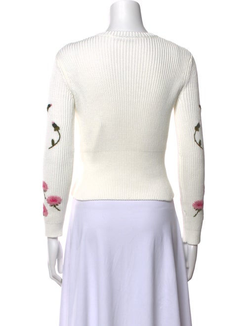 Valentino Floral Print Crew Neck Sweater