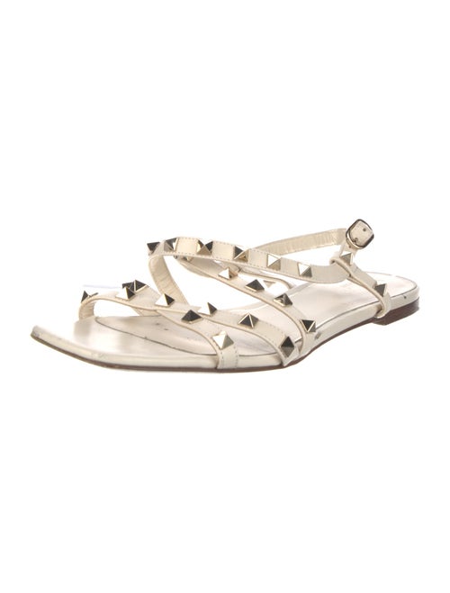 Valentino Rockstud Accents Leather Gladiator Sandals