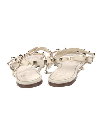Valentino Rockstud Accents Leather Gladiator Sandals