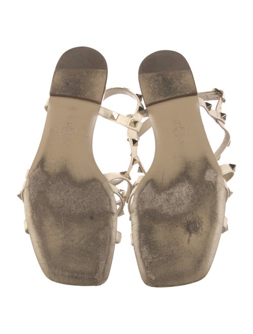 Valentino Rockstud Accents Leather Gladiator Sandals