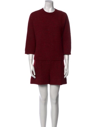 Valentino Virgin Wool Crew Neck Romper