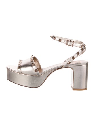 Valentino Rockstud Accents Leather Sandals