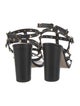 Valentino Rockstud Accents Leather T-Strap Sandals