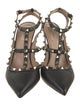 Valentino Rockstud Accents Leather T-Strap Pumps