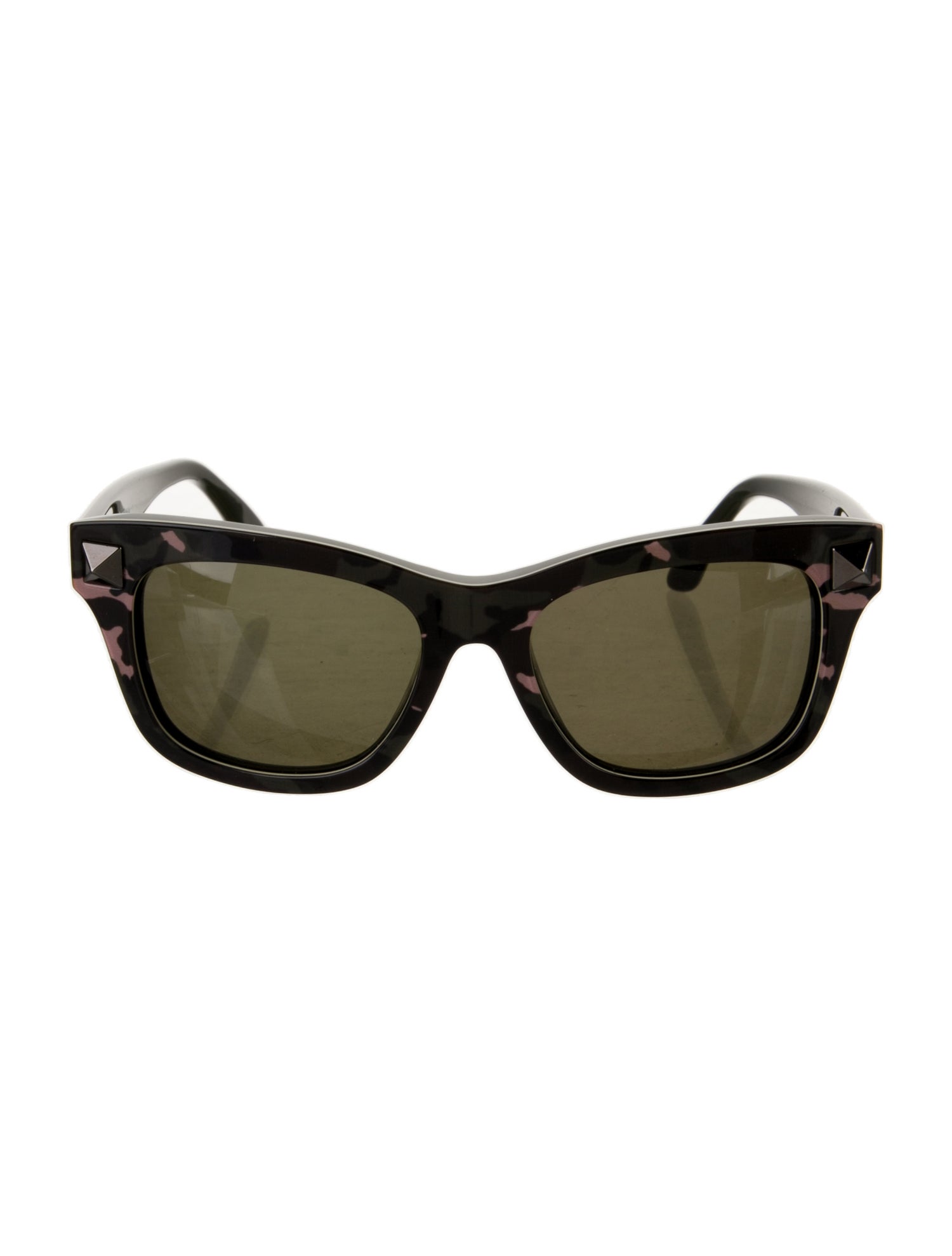 Valentino Rockstud Accents Wayfarer Sunglasses