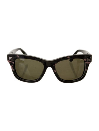 Valentino Rockstud Accents Wayfarer Sunglasses