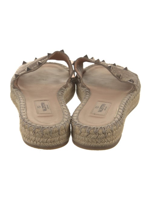 Valentino Rockstud Accents Leather Espadrilles