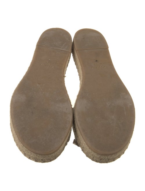 Valentino Rockstud Accents Leather Espadrilles