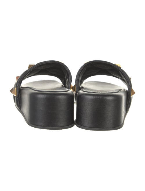 Valentino Rockstud Accents Leather Slides