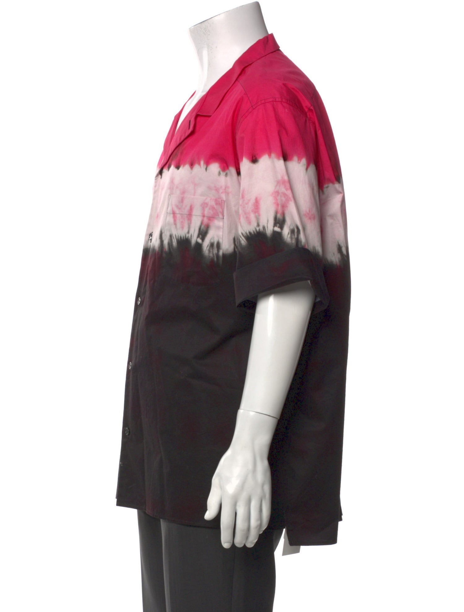 Valentino Colorblock Pattern Short Sleeve Shirt