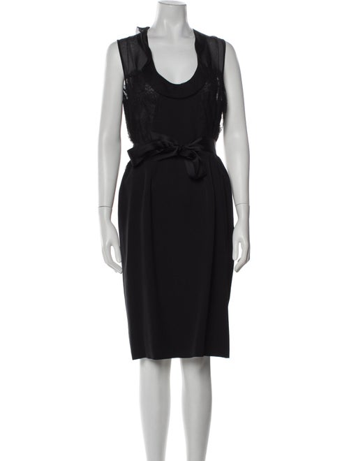 Valentino Cowl Neck Knee-Length Dress