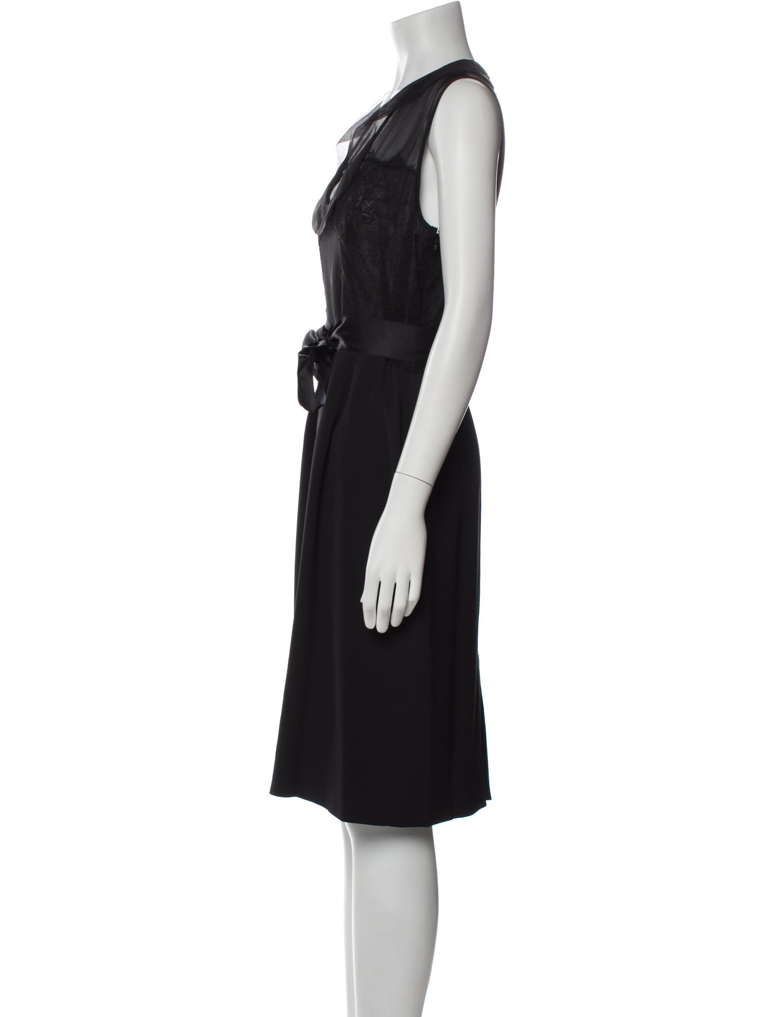 Valentino Cowl Neck Knee-Length Dress