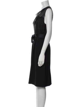 Valentino Cowl Neck Knee-Length Dress