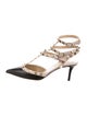 Valentino Rockstud Accents Leather T-Strap Pumps