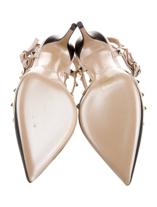 Valentino Rockstud Accents Leather T-Strap Pumps