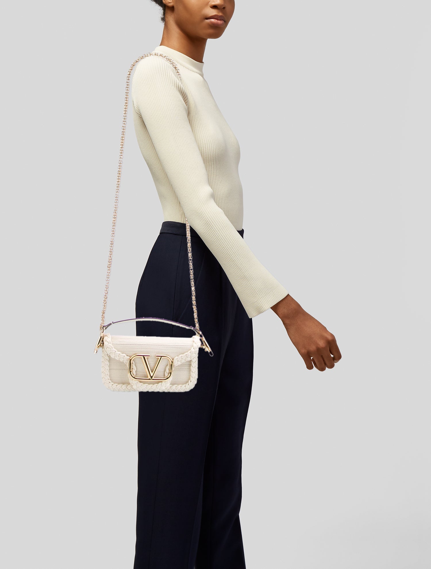 Valentino Straw Shoulder Bag