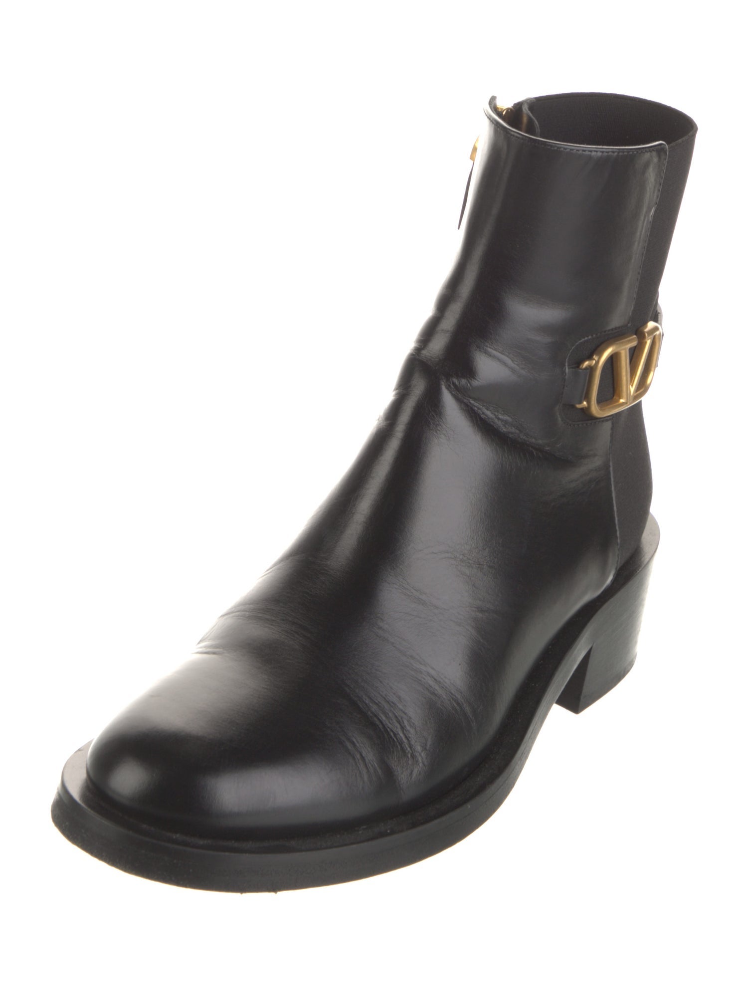 Valentino Leather Chelsea Boots