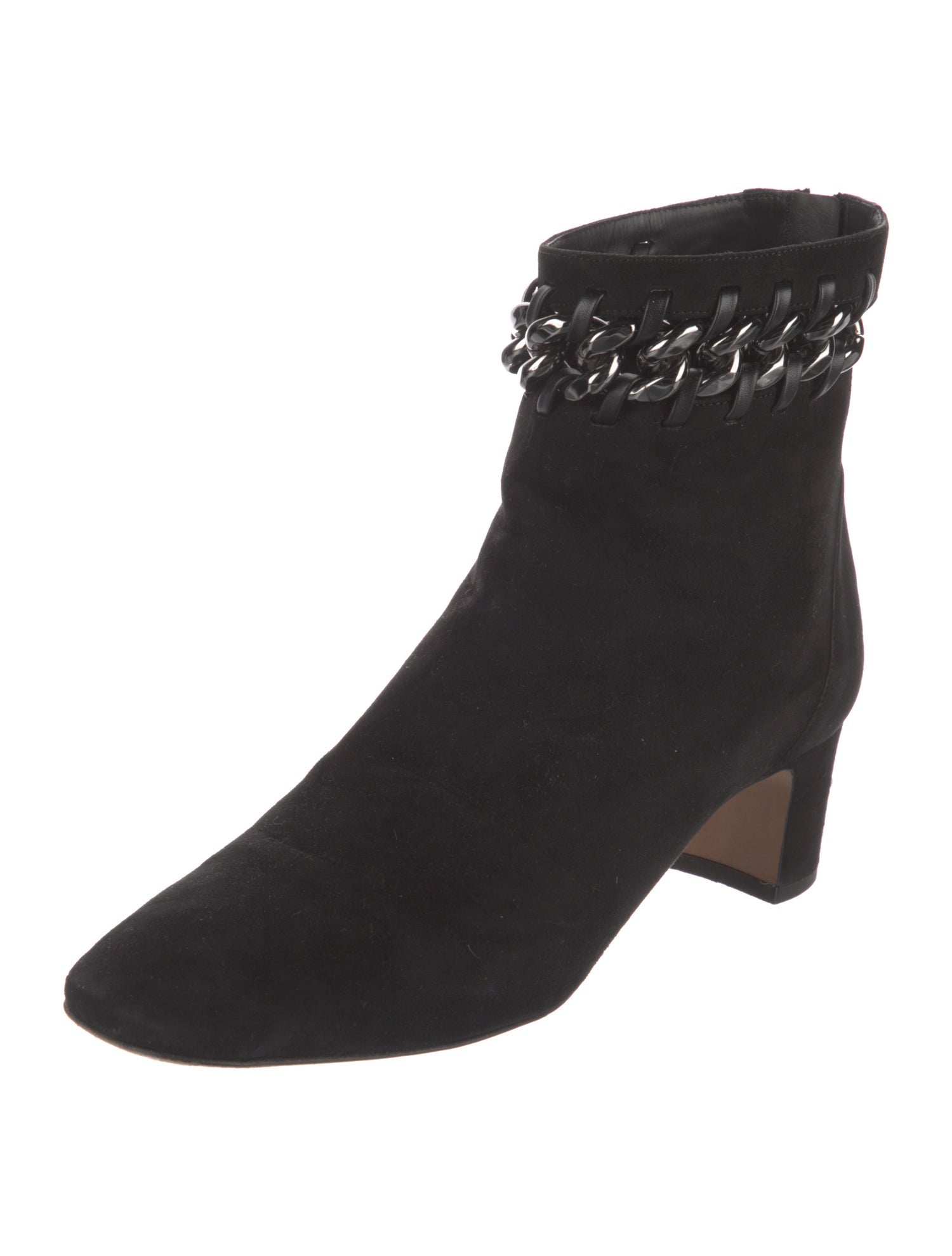 Valentino Suede Chain-Link Accents Boots