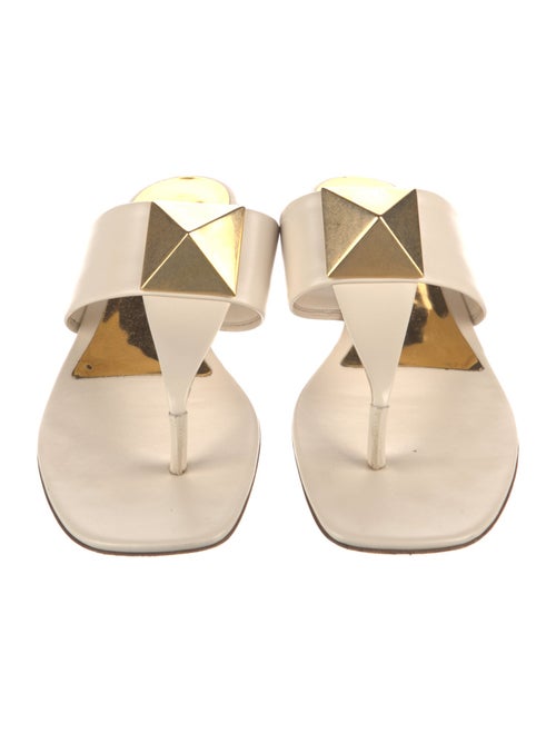 Valentino Rockstud Accents Leather Slides