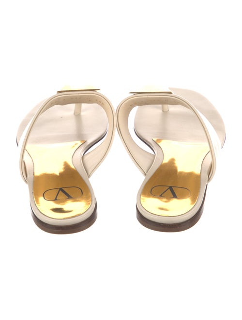 Valentino Rockstud Accents Leather Slides