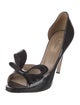 Valentino Patent Leather Bow Accents D'Orsay Pumps