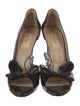 Valentino Patent Leather Bow Accents D'Orsay Pumps