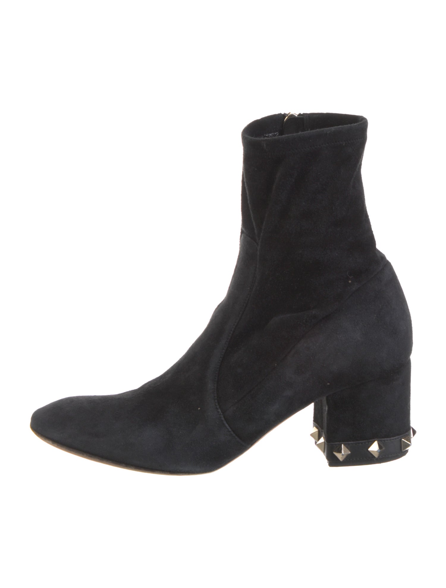 Valentino Rockstud Accents Suede Sock Boots