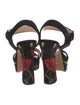 Valentino Velvet Embroidered Accent Sandals