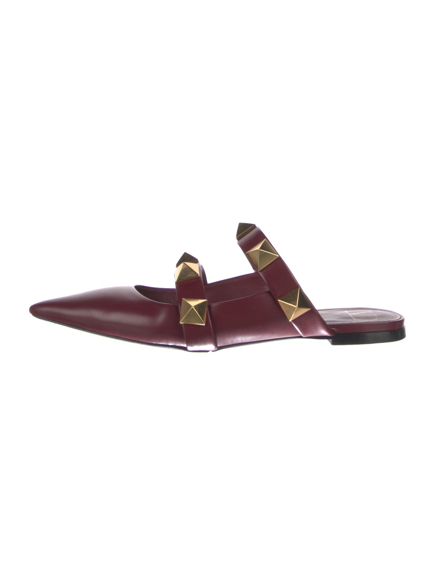 Valentino Rockstud Accents Leather Mules