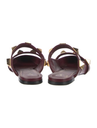 Valentino Rockstud Accents Leather Mules