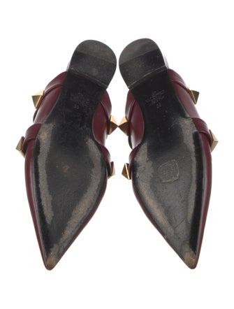 Valentino Rockstud Accents Leather Mules