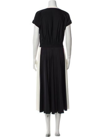 Valentino V-Neck Midi Length Dress