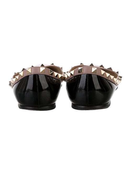 Valentino Rockstud Accents Patent Leather Ballet Flats