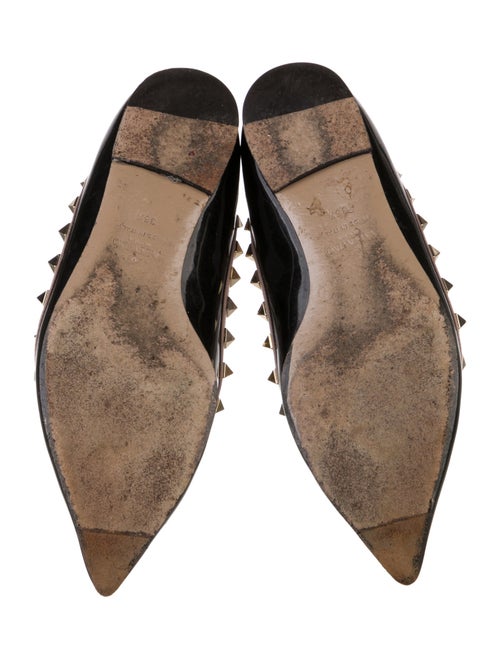 Valentino Rockstud Accents Patent Leather Ballet Flats