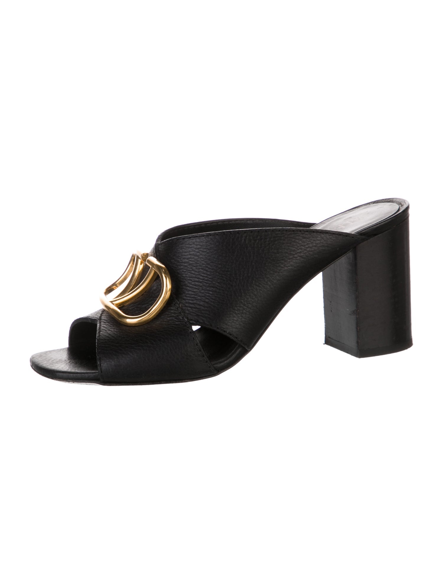 Valentino Leather Slides