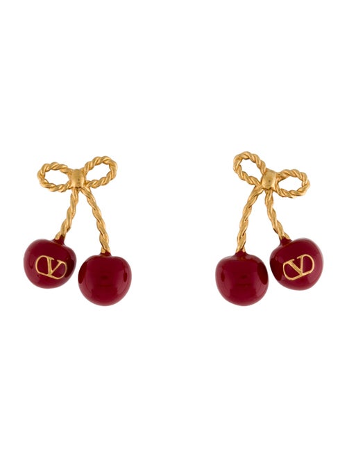 Valentino Enamel 'Cherryfic' Drop Earrings