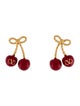 Valentino Enamel 'Cherryfic' Drop Earrings