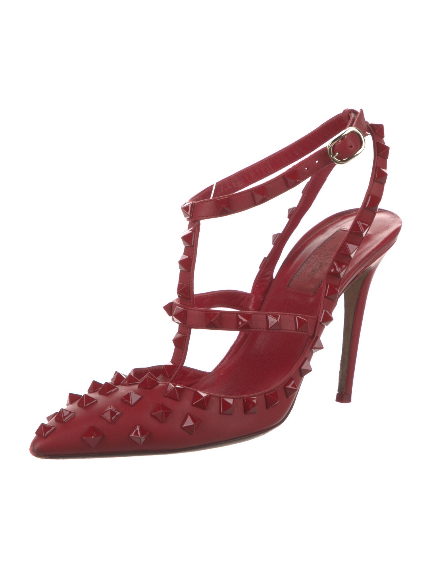 Valentino Rockstud Accents Leather Gladiator Sandals