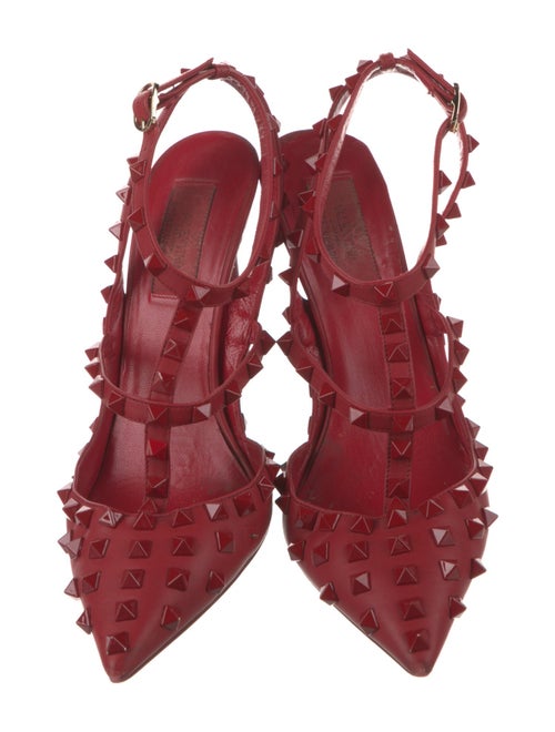 Valentino Rockstud Accents Leather Gladiator Sandals