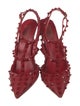 Valentino Rockstud Accents Leather Gladiator Sandals