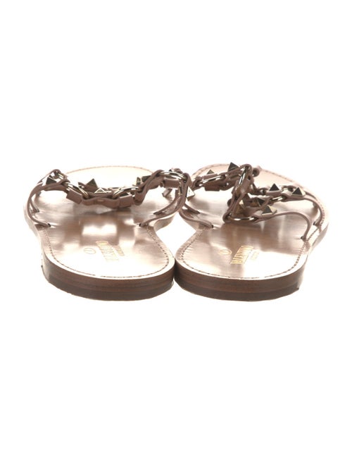 Valentino Rockstud Accents Leather Slides