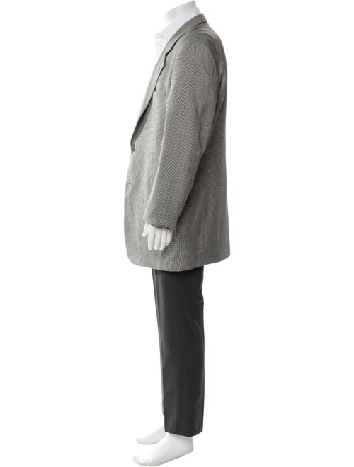 Valentino Virgin Wool Plaid Print Blazer