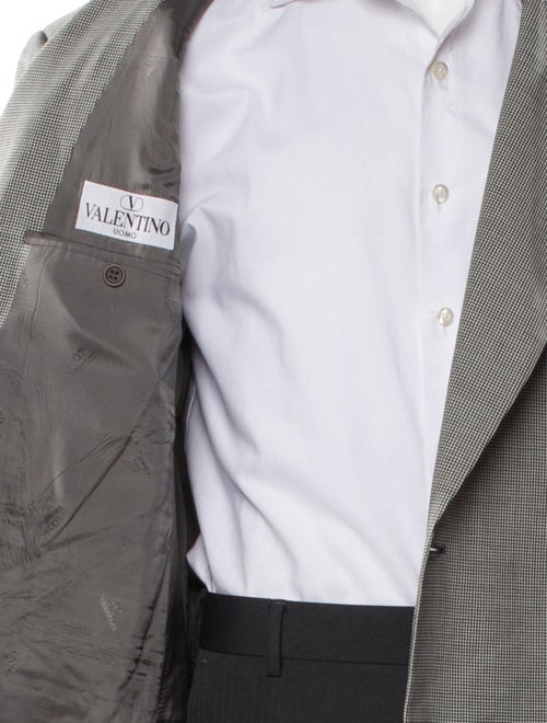 Valentino Virgin Wool Plaid Print Blazer