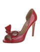 Valentino Patent Leather Bow Accents D'Orsay Pumps