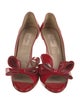 Valentino Patent Leather Bow Accents D'Orsay Pumps